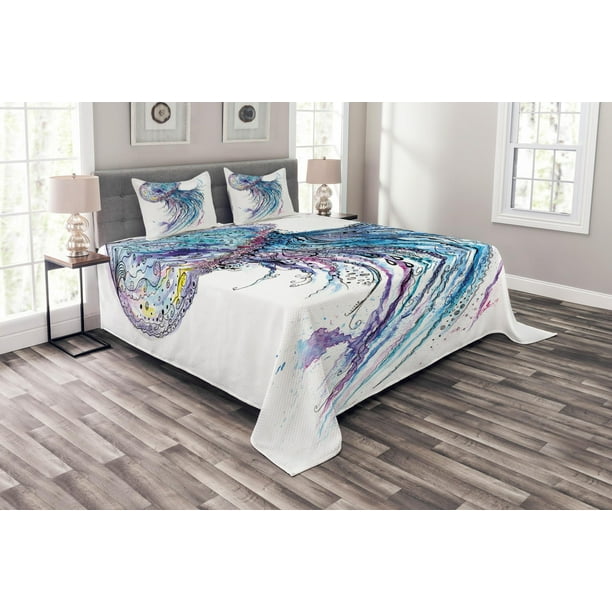 King Size Decorative 3 Piece Bedding Set with 2 Pillow Shams Aqua Colors Art Ocean Animal Print Sketch Style Creative Sea Marine Theme Ambesonne Jellyfish Duvet Cover Set Blue White King Size Decorative 3 Piece Bedding Set with 2 Pillow Shams Aqua Colors Art Ocean Animal Print Sketch Style Creative Sea Marine Theme Ambesonne Jellyfish Duvet Cover Set Blue White